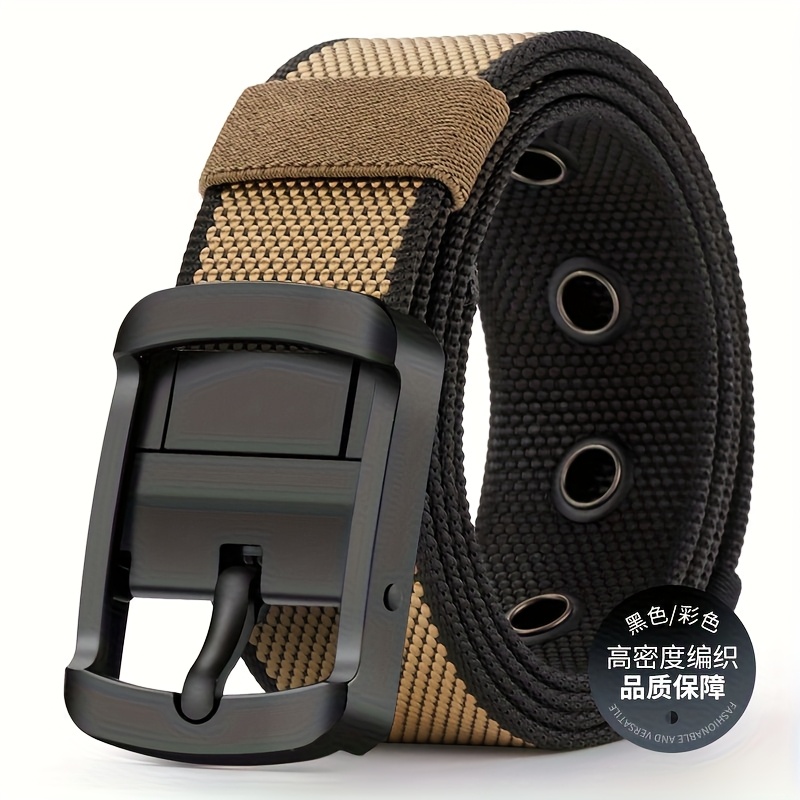 Men'S Tactical Belt Adjustable Durable Nylon Webbing